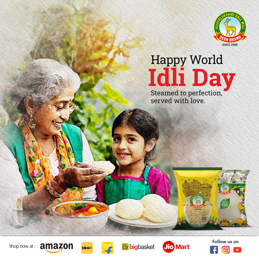 World Idli Day | Vijayalakshmi Deer Brand | 30 March 2024